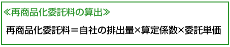 再商品化委託料の算出